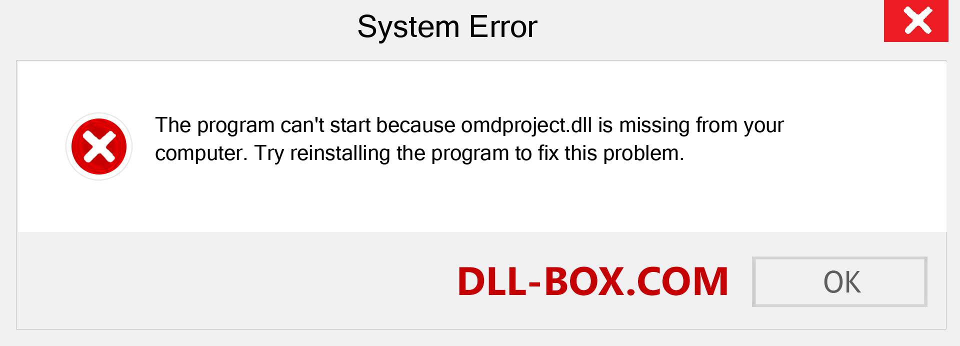  omdproject.dll file is missing?. Download for Windows 7, 8, 10 - Fix  omdproject dll Missing Error on Windows, photos, images